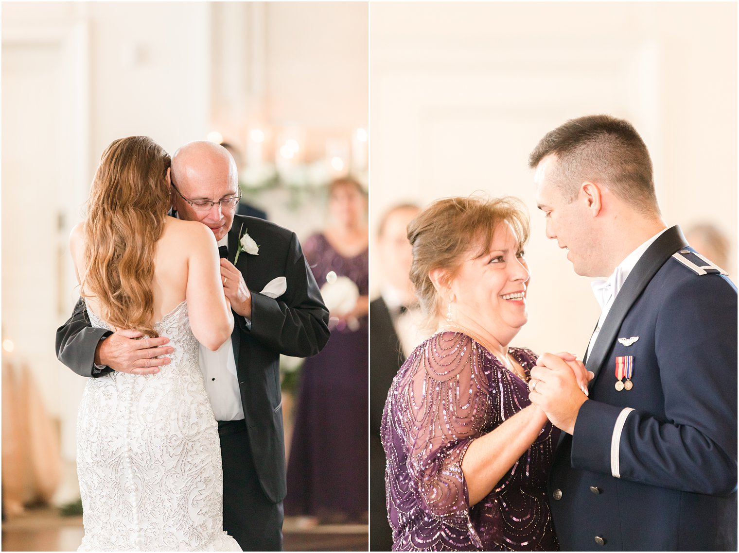 bride and groom dance with parents during East Brunswick NJ wedding reception