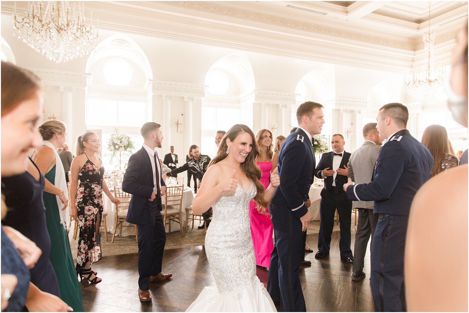 bride dacnes during East Brunswick NJ wedding reception