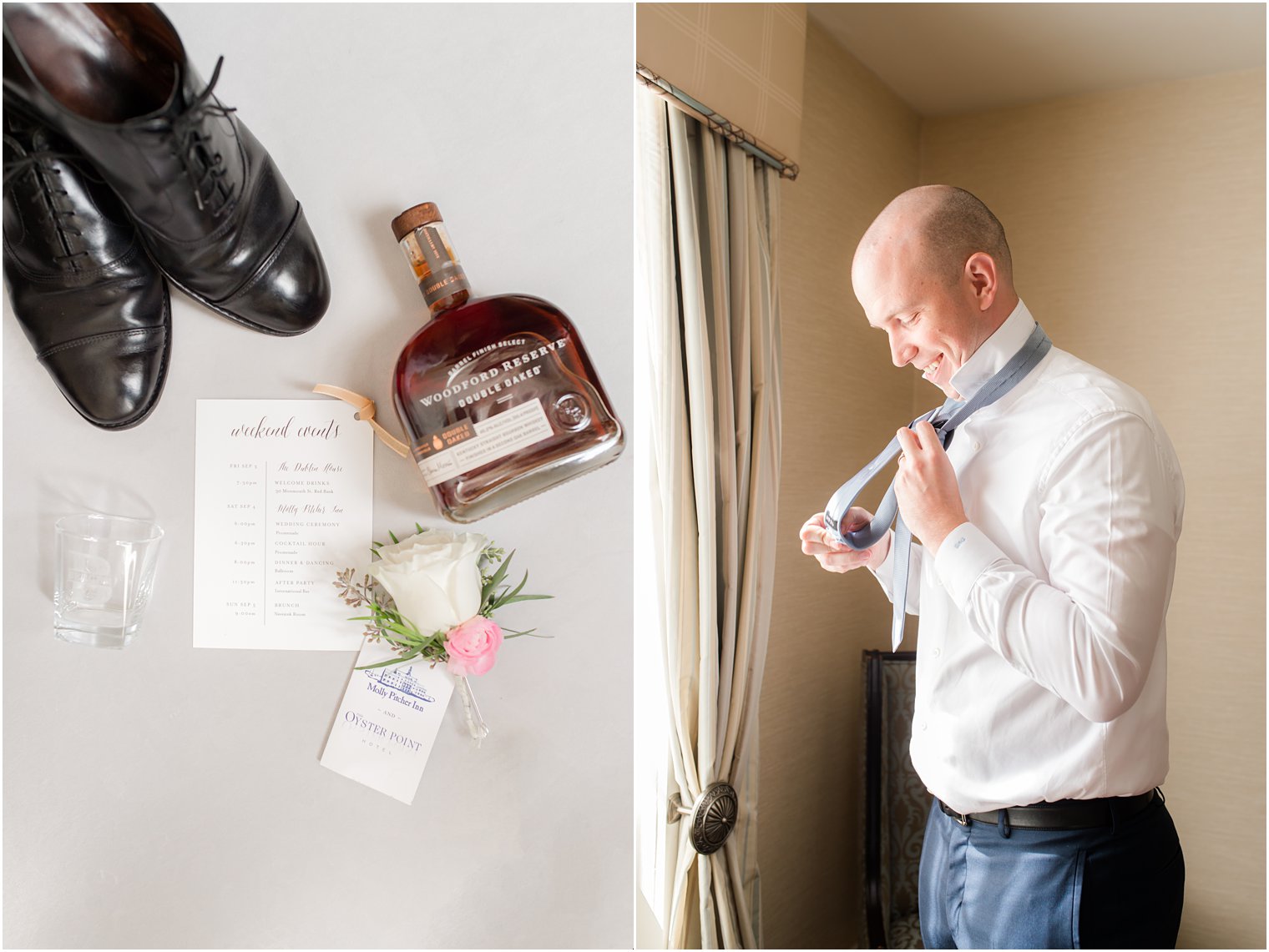 groom peppers for NJ wedding day at Molly Pitcher Inn