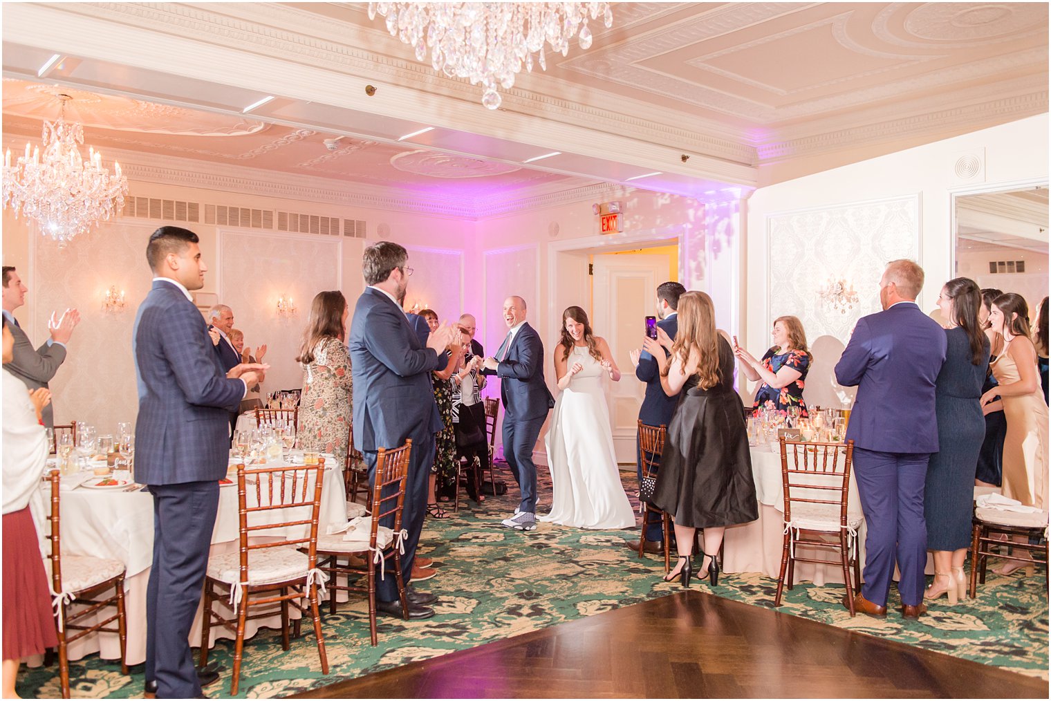 newlyweds dance into Red Bank NJ wedding reception