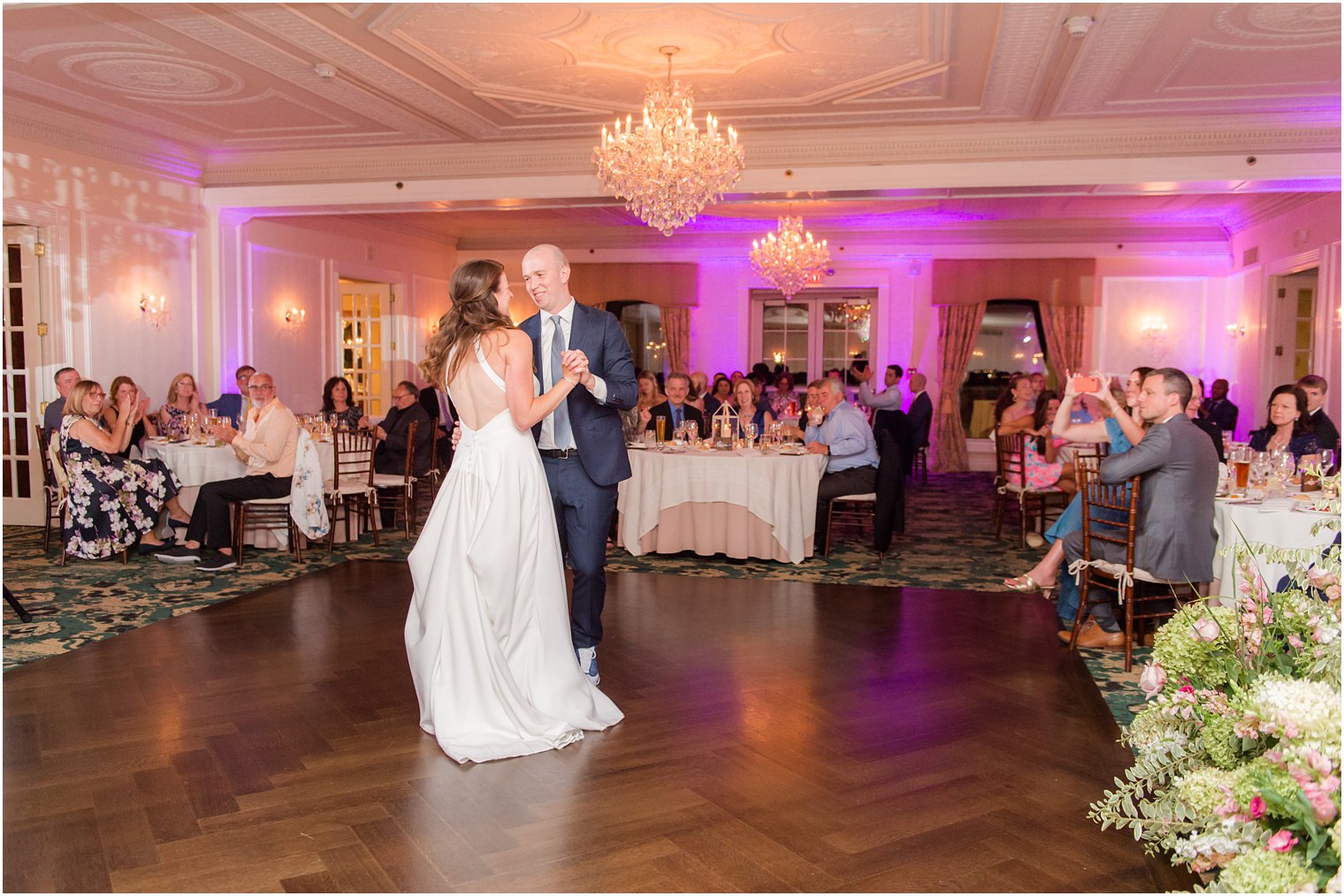 newlyweds have first dance at Red Bank NJ wedding reception
