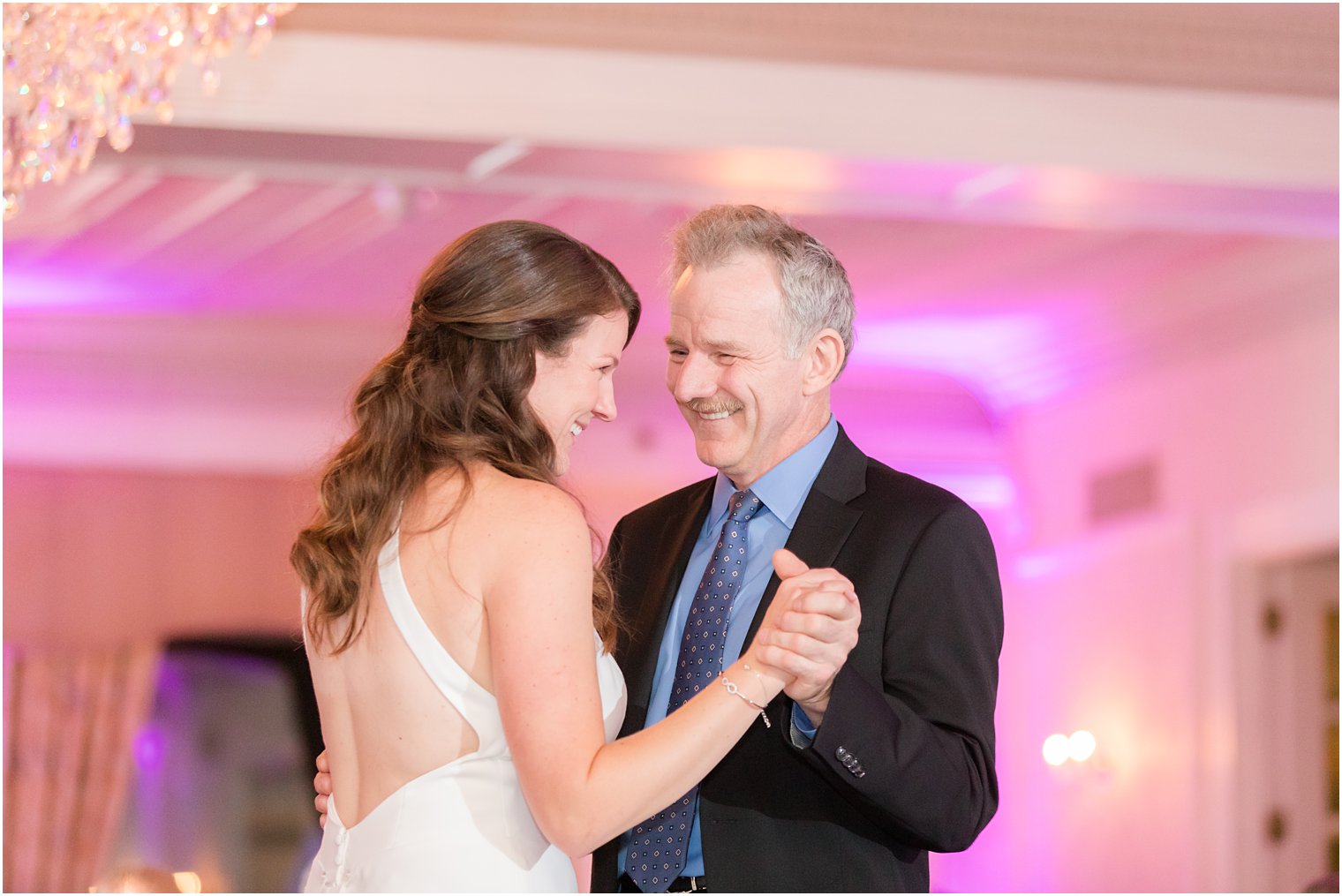 bride and dad dance during Red Bank NJ wedding reception