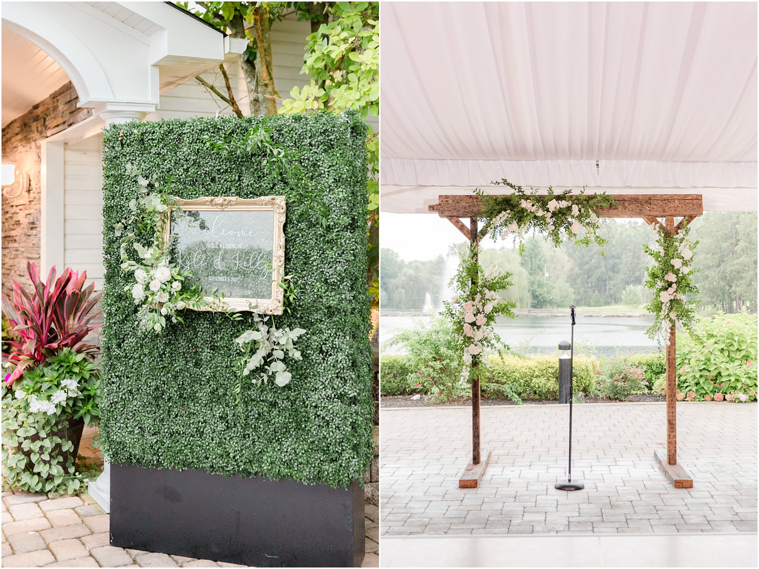 details for Windows on the Water at Frogbridge wedding ceremony