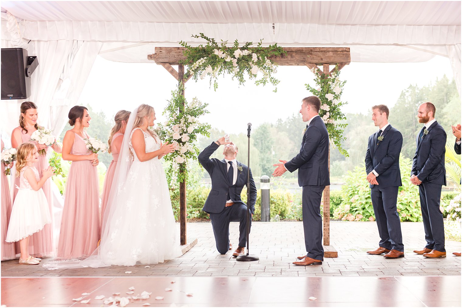 officiant "iced" during wedding ceremony 