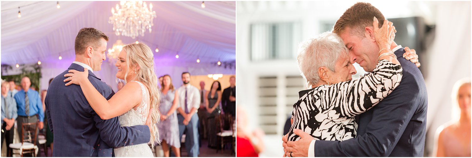 bride and groom dance with parents