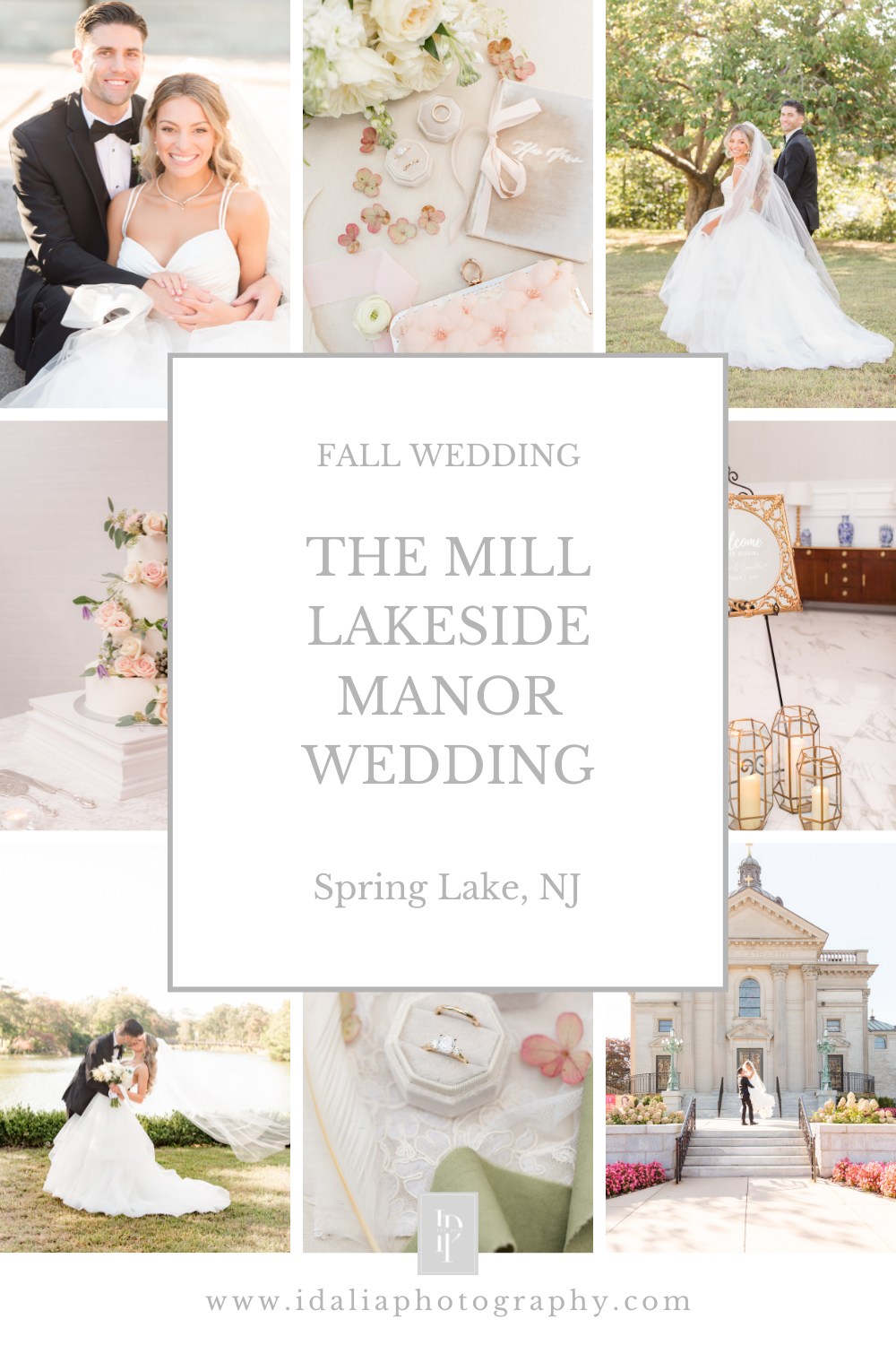 The Mill Lakeside Manor Wedding day in the fall photographed by Spring Lake, NJ wedding photographer Idalia Photography