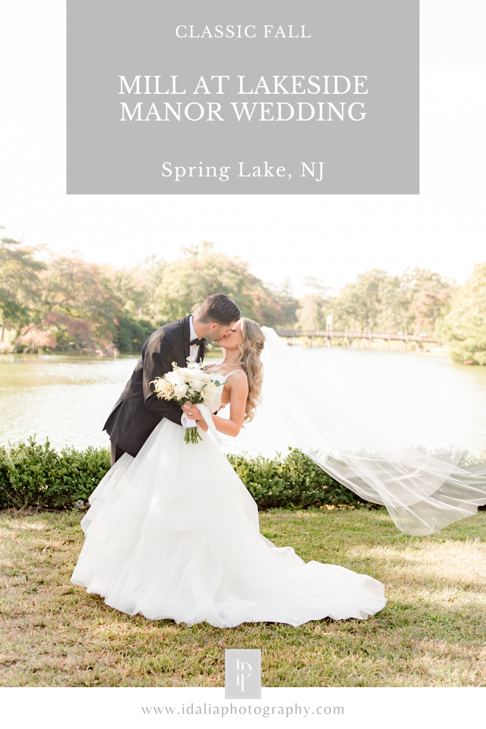 The Mill Lakeside Manor Wedding day in the fall photographed by Spring Lake, NJ wedding photographer Idalia Photography