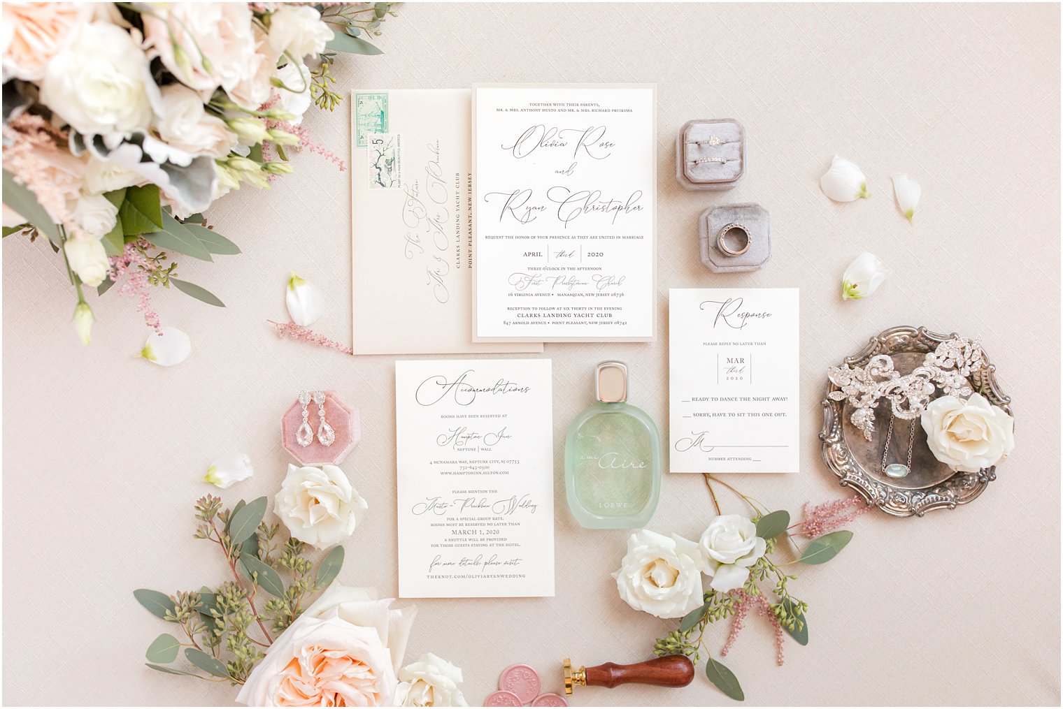 elegant paper goods suite for Clarks Landing wedding by Art Paper Scissors