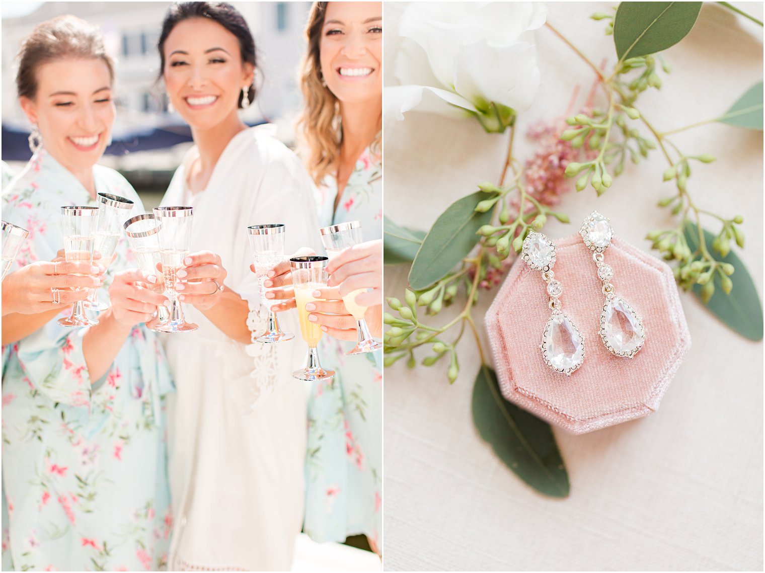 bride and bridesmaids prepare for Clarks Landing wedding