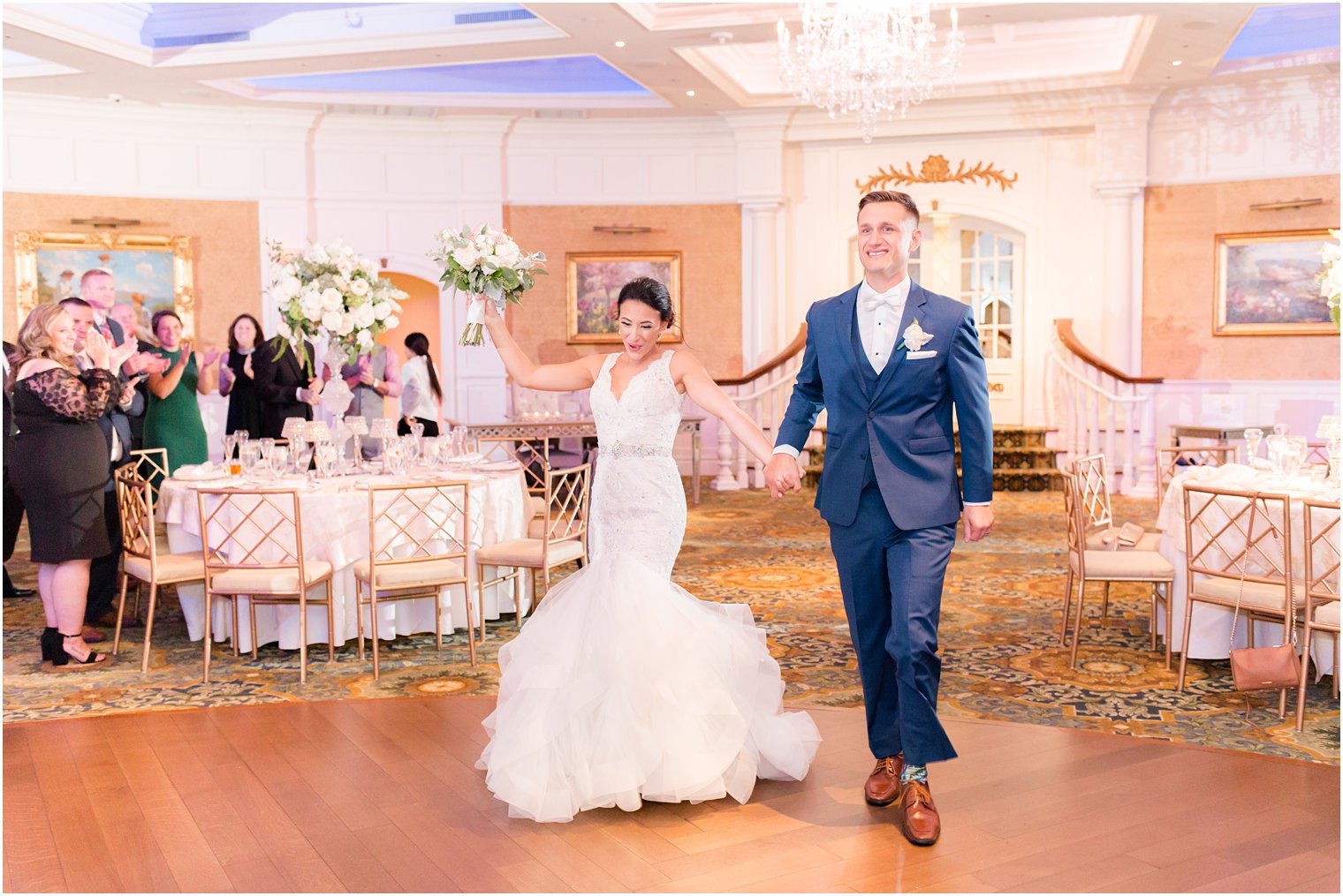 newlyweds enter Delran NJ wedding reception