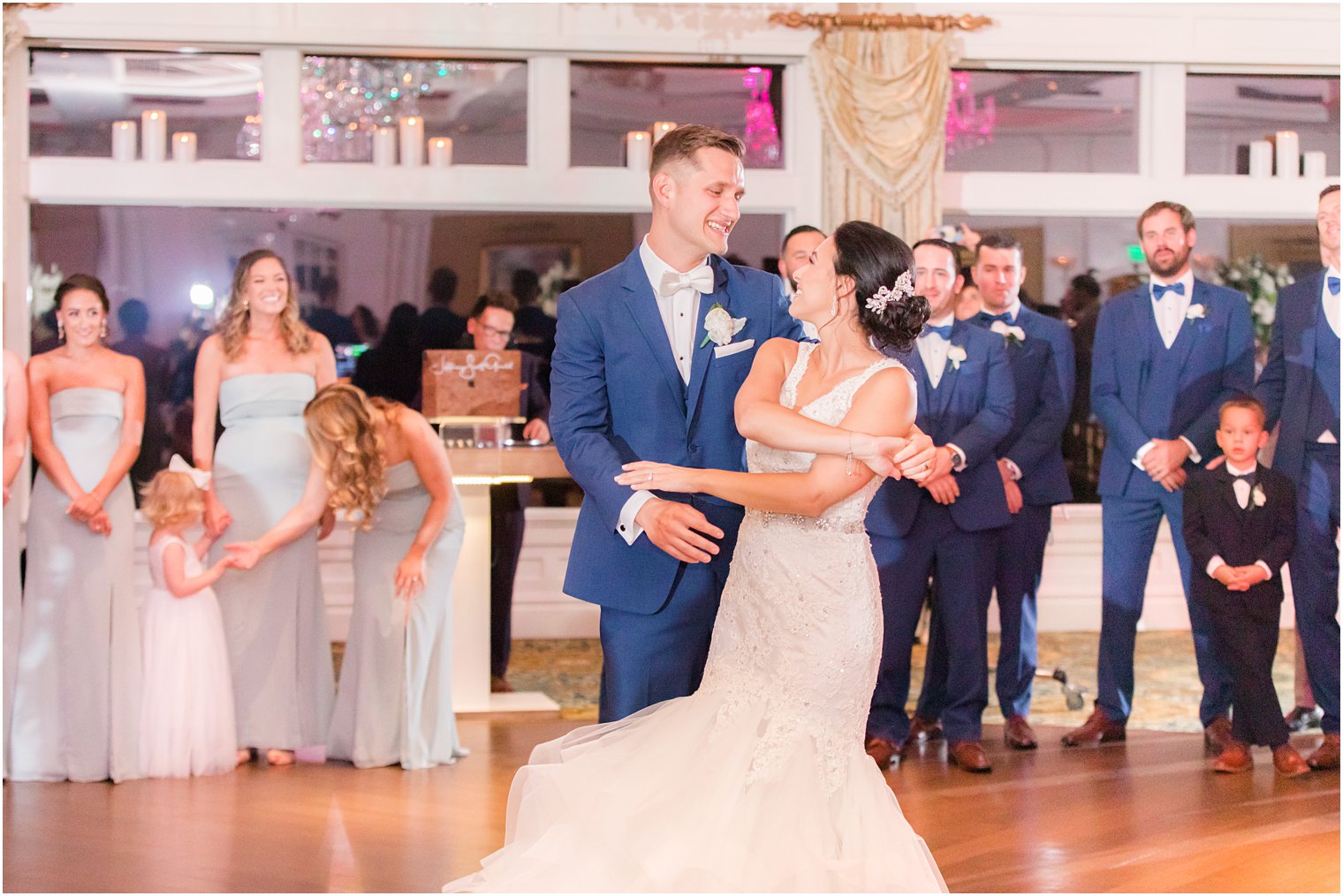 newlyweds dance during Delran NJ wedding reception