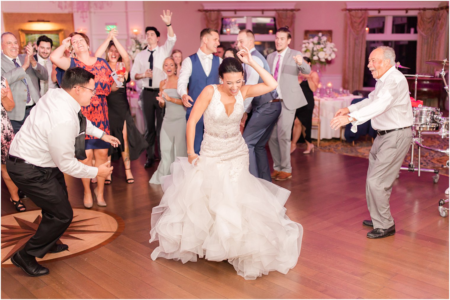 bride dances during Delran NJ wedding reception