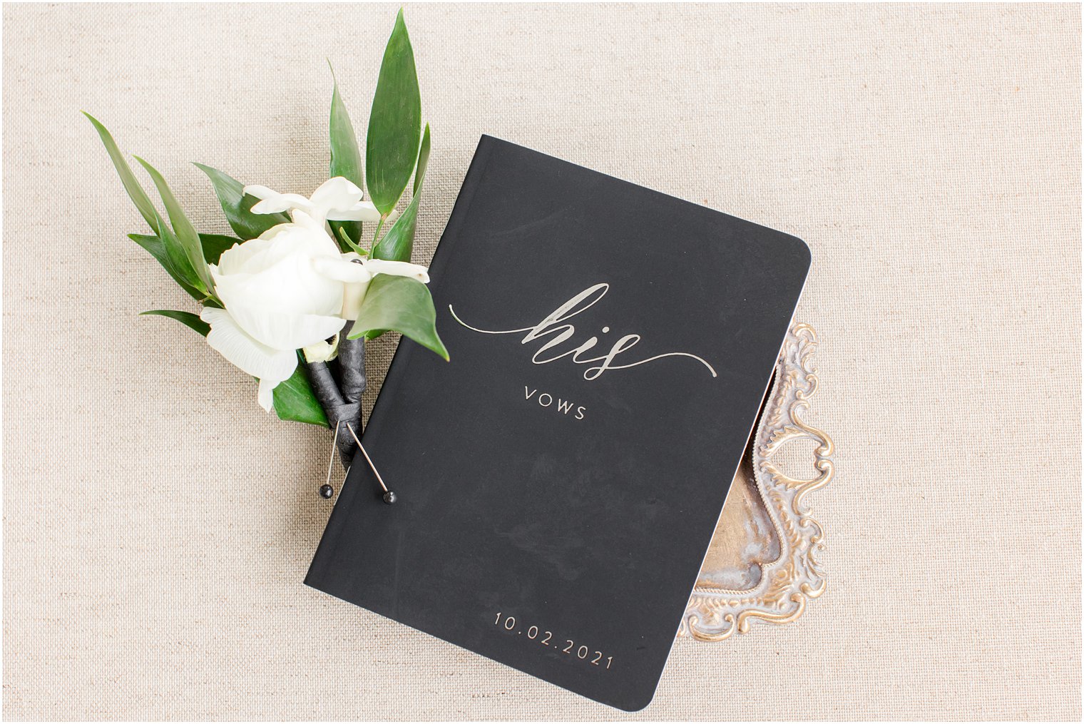 custom vow booklet for the groom