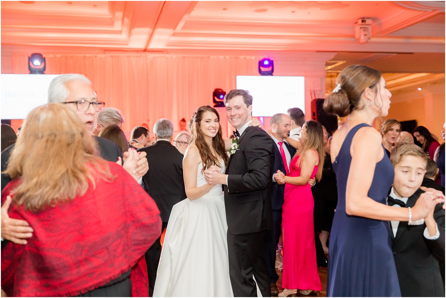 bride and groom dance during Farmingdale NJ wedding reception