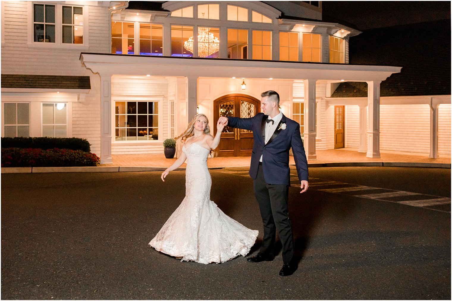 Bride and groom dancing at The Mill Lakeside Manor