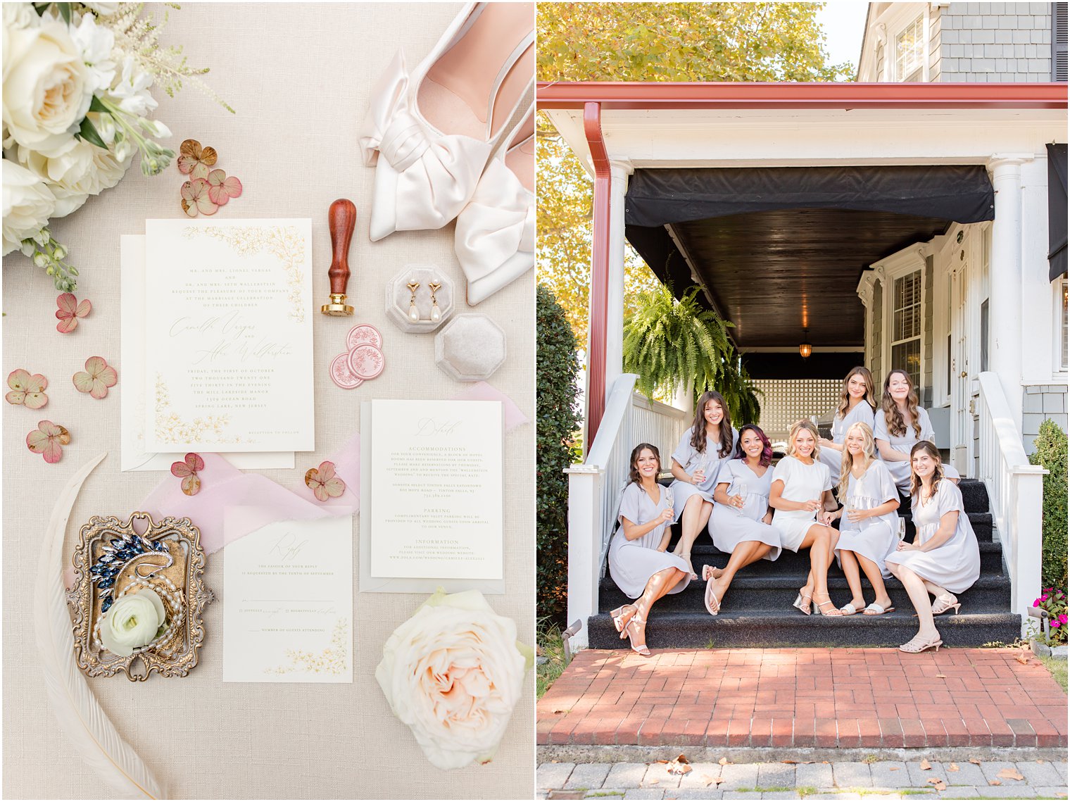 details for the Mill Lakeside Manor wedding