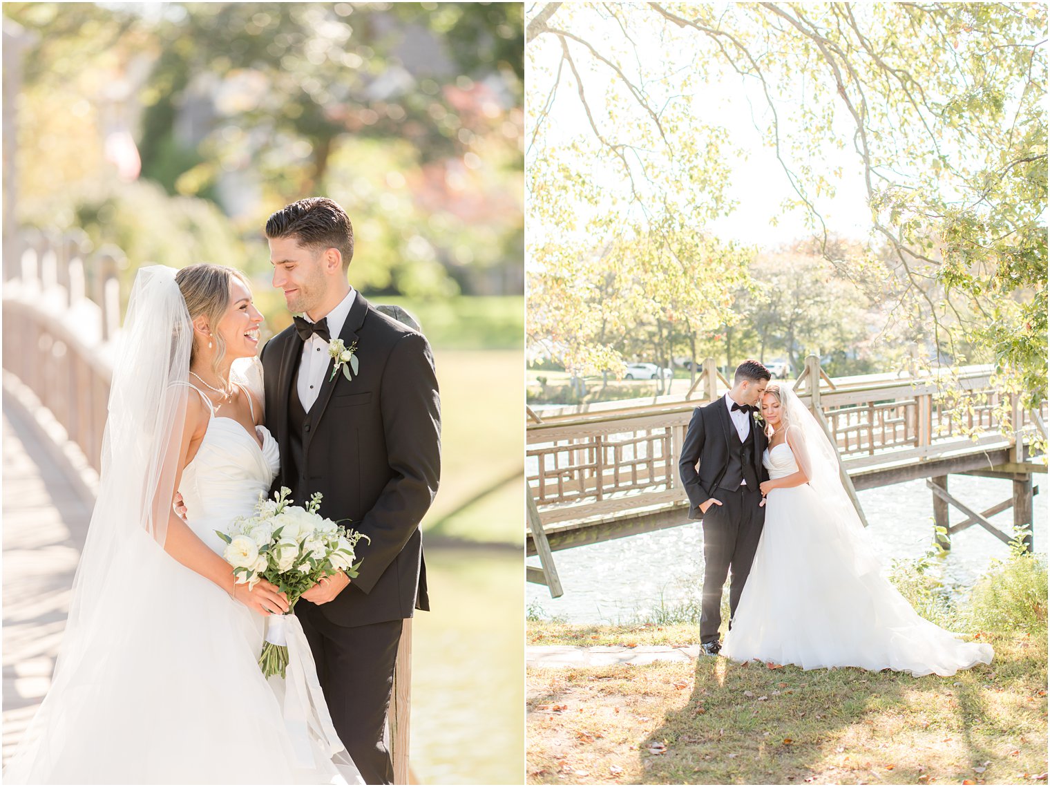 wedding portraits in Spring Lake, New Jersey park