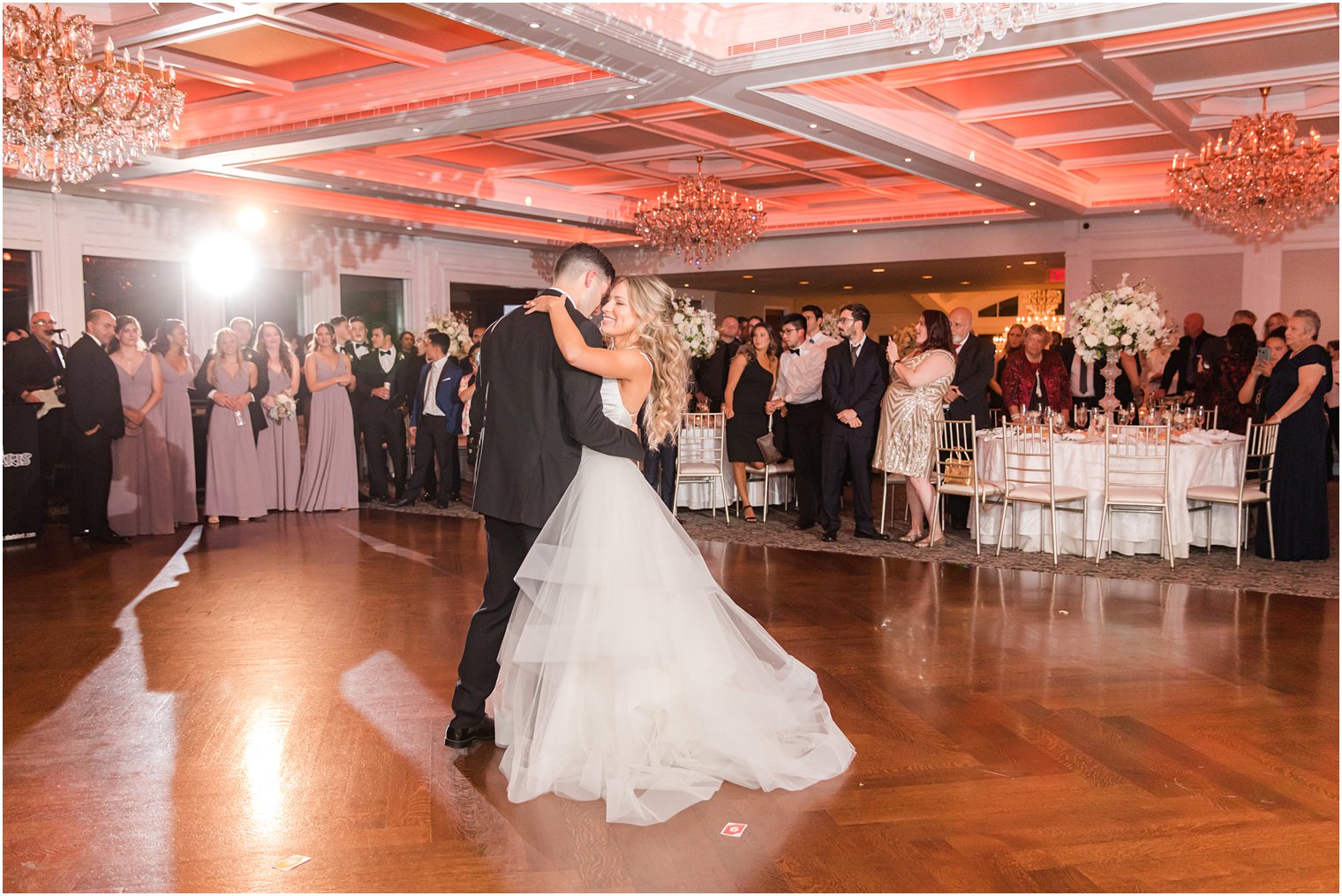 newlyweds dance during Spring Lake NJ wedding reception