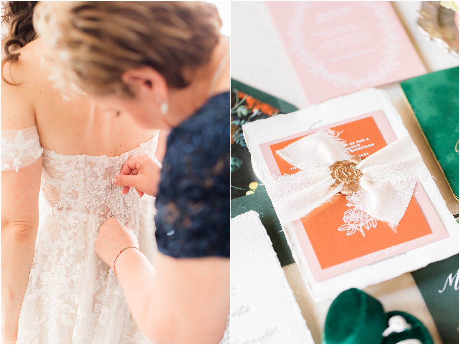 bride prepares for fall wedding day at Village Club of Sands Point 