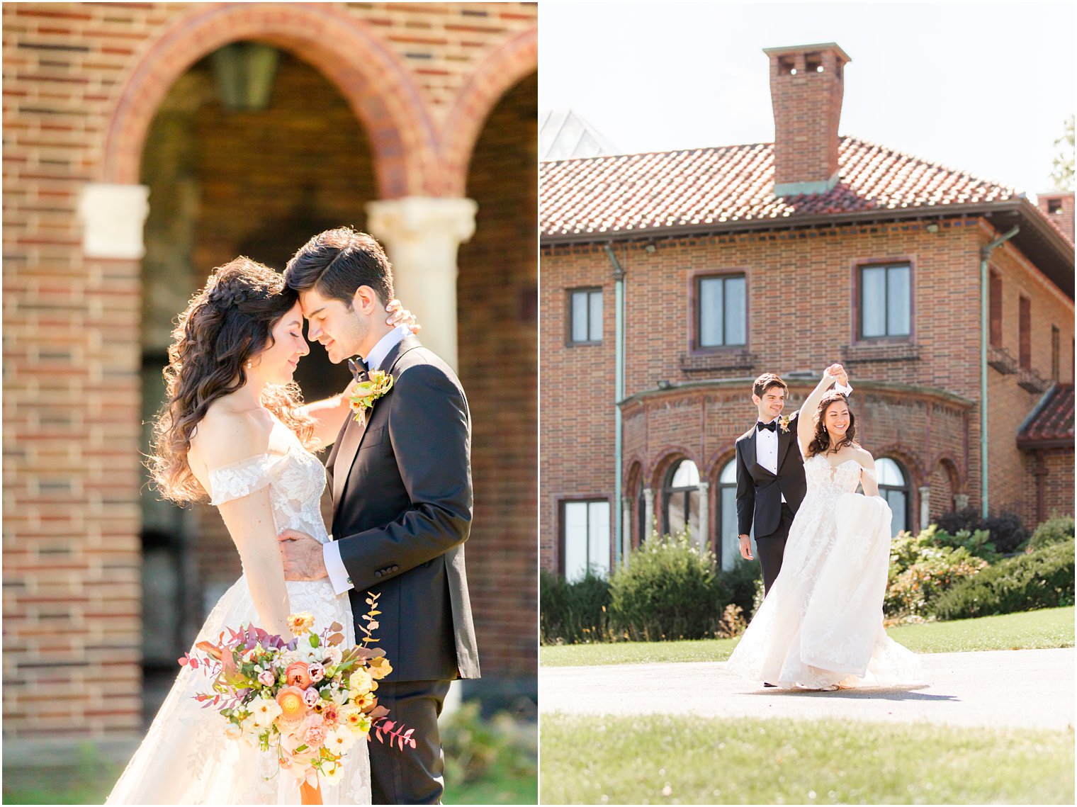 Sands Point wedding day portraits of bride and groom