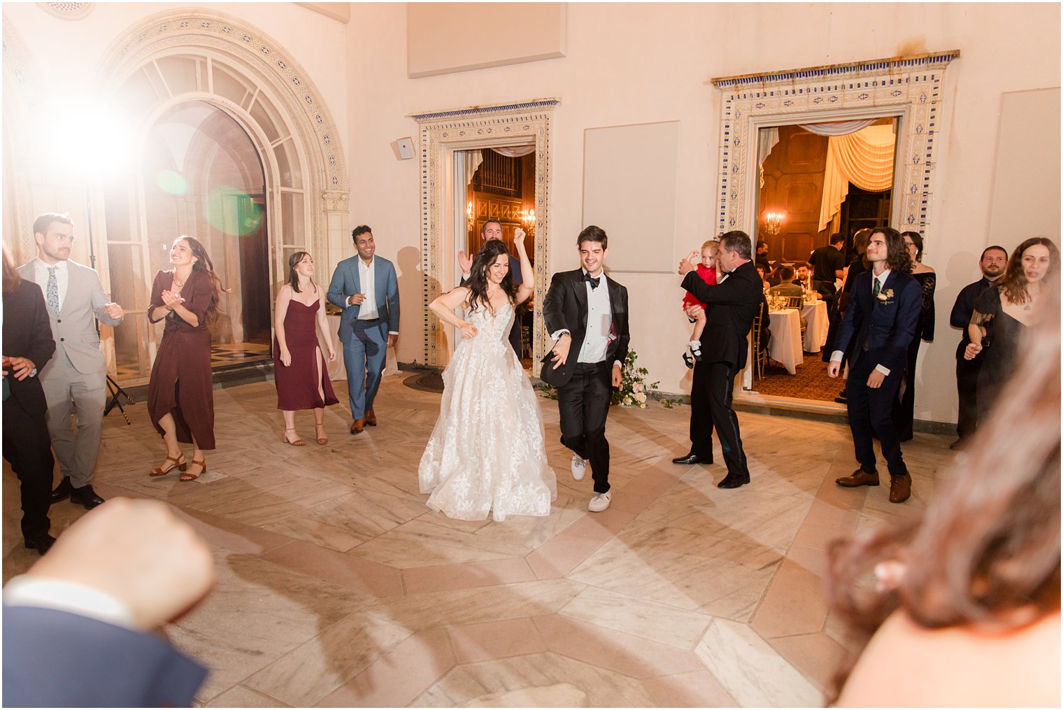 bride and groom dance during Sands Point NY wedding reception