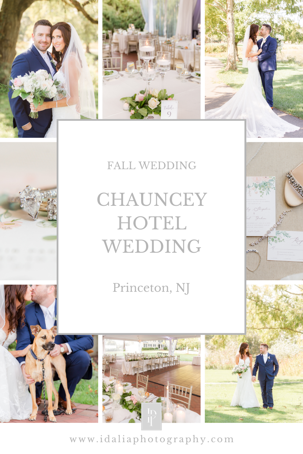 Chauncey Hotel Wedding with Earthy Fall Tones in Princeton, NJ photographed by NJ wedding photographer Idalia Photography