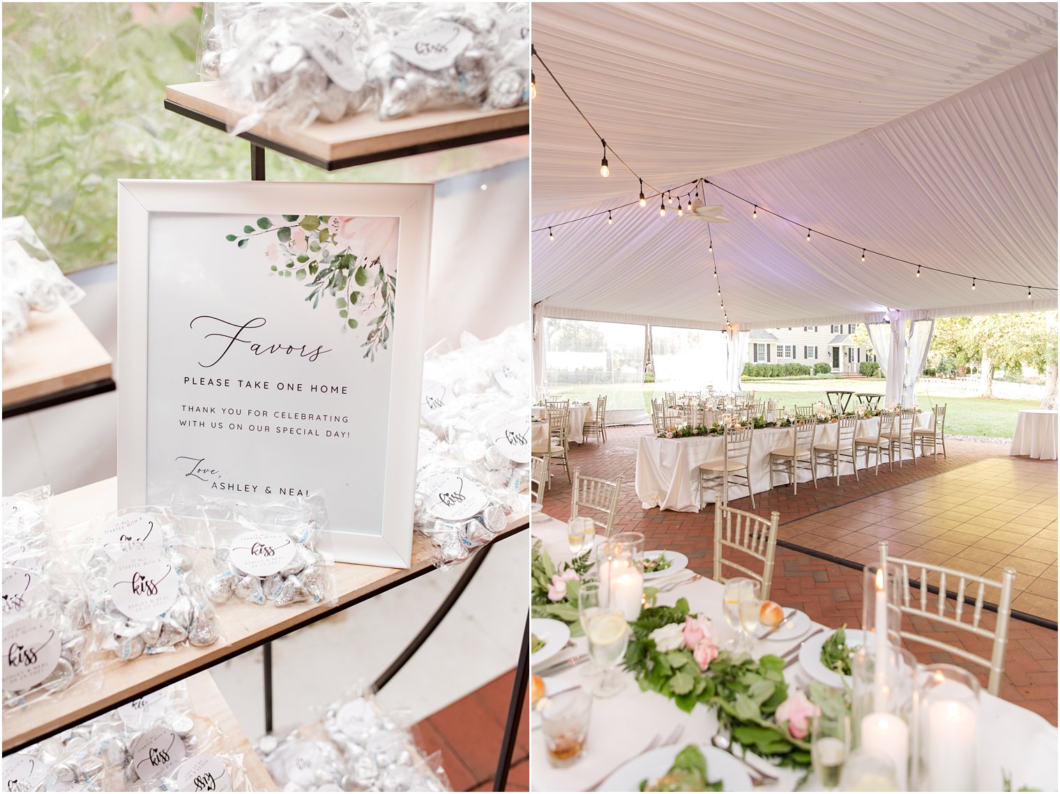 elegant details for Princeton NJ wedding reception