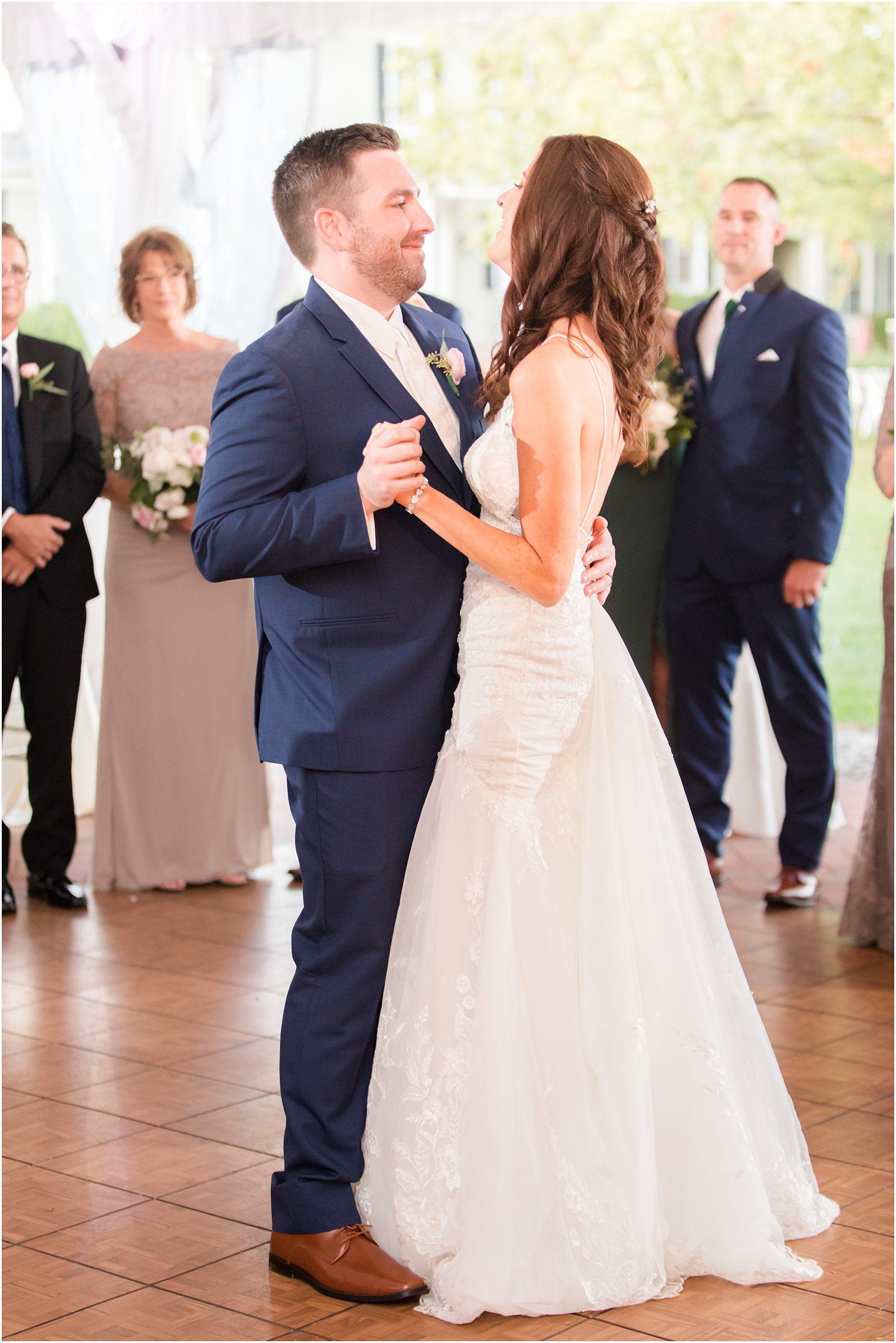 bride and groom dance during Princeton NJ wedding reception