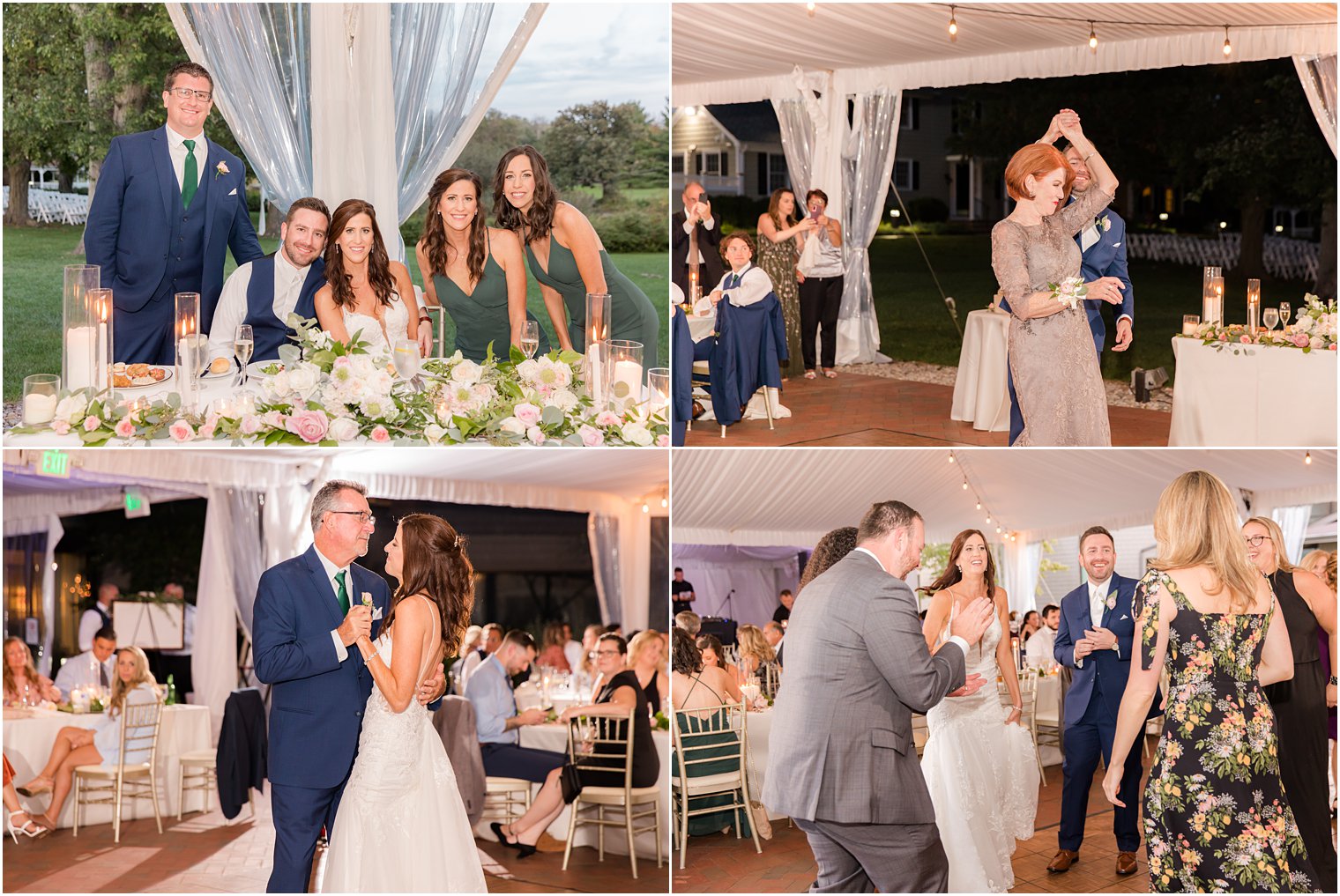 newlyweds dance with parents and guests during Princeton NJ wedding reception