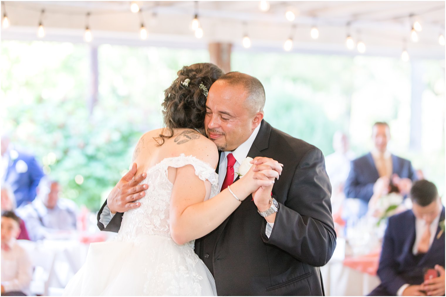 bride dances with dad during NJ wedding reception 