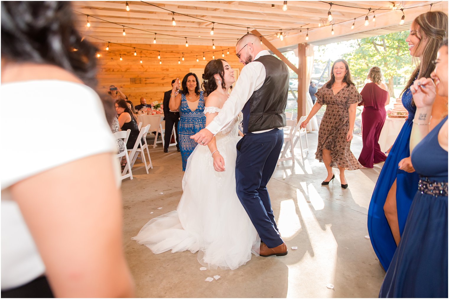 newlyweds dance during NJ wedding reception 
