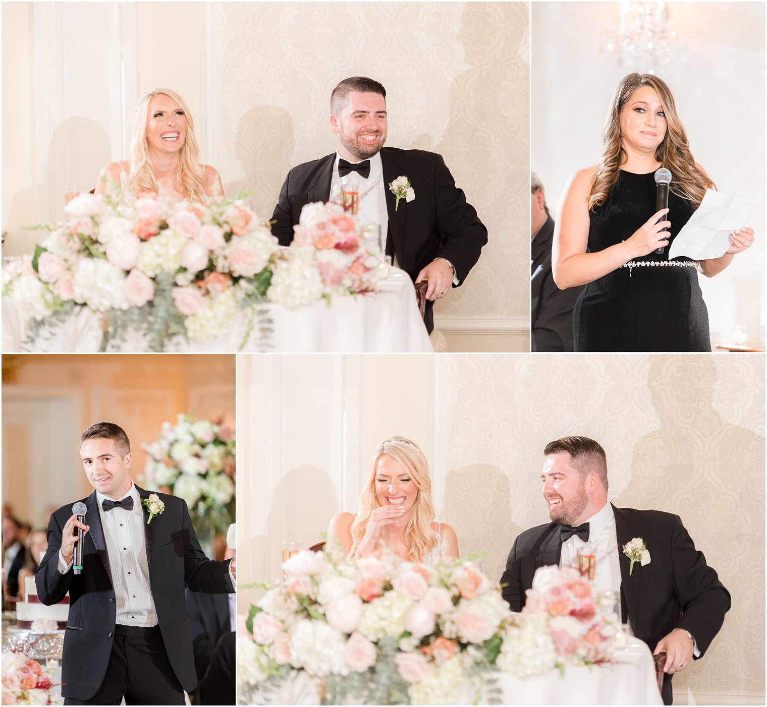 speeches from best man and maid of honor during Red Bank NJ wedding reception