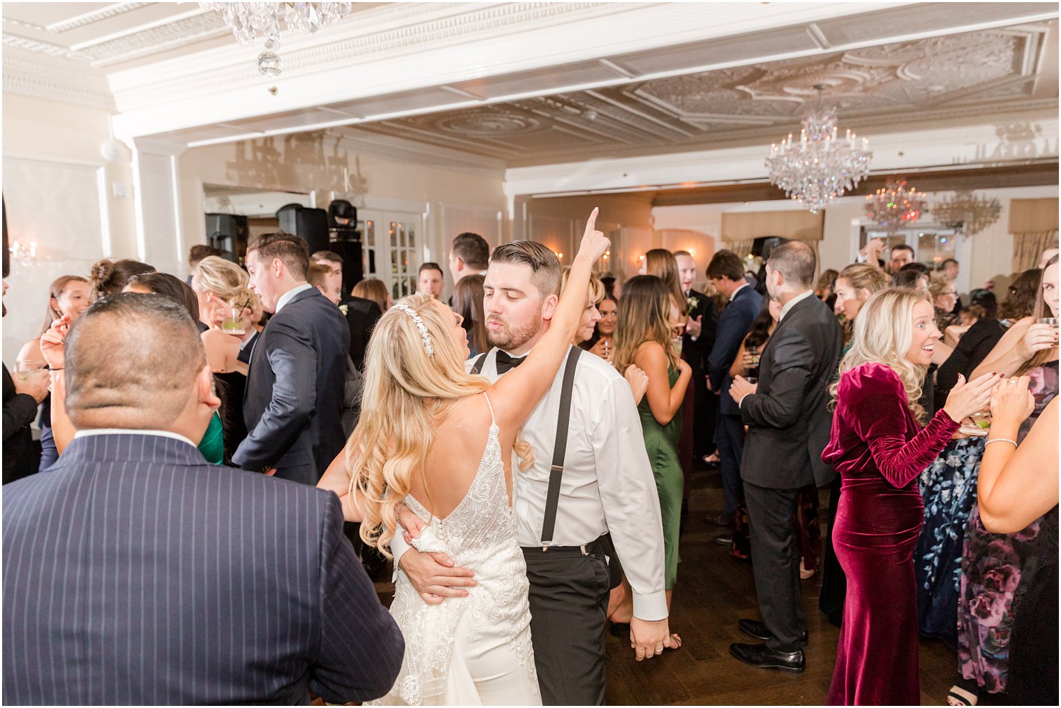 bride and groom dance together during Red Bank NJ wedding reception