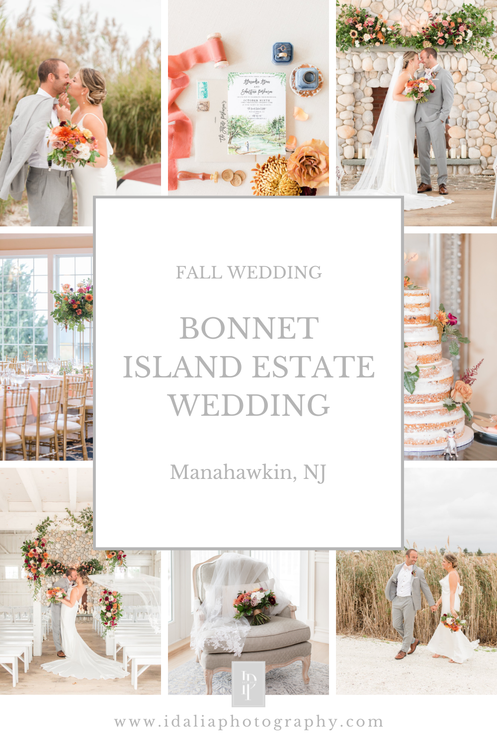 fall Bonnet Island Estate wedding day in Manahawkin NJ photographed by Idalia Photography