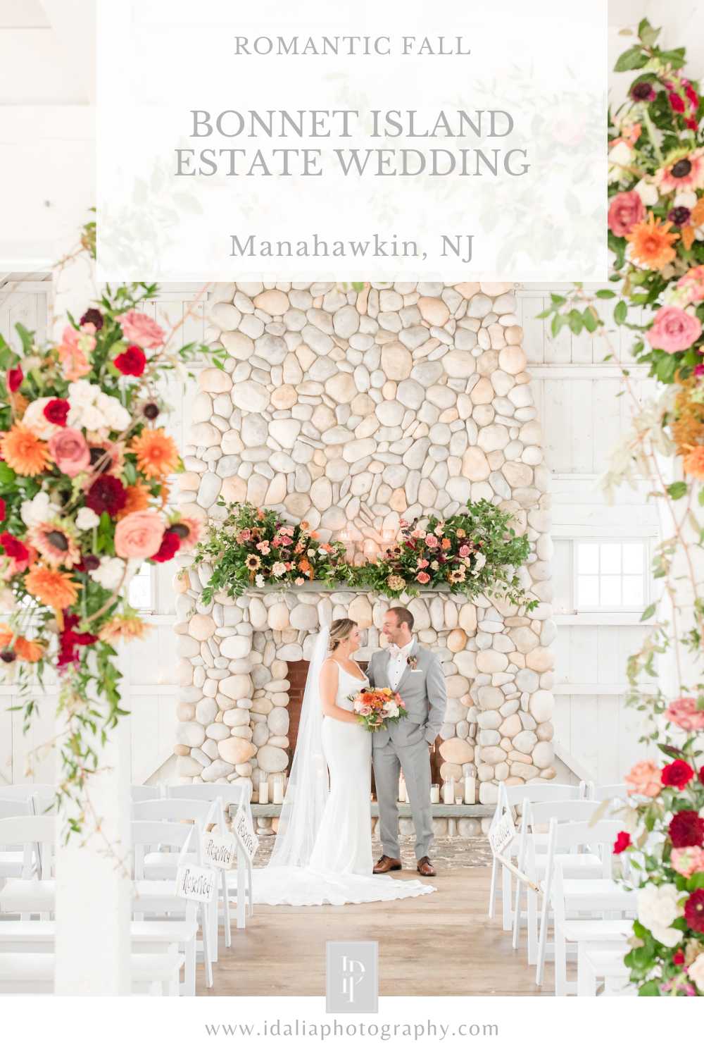 elegant fall Bonnet Island Estate wedding day in Manahawkin NJ photographed by Idalia Photography