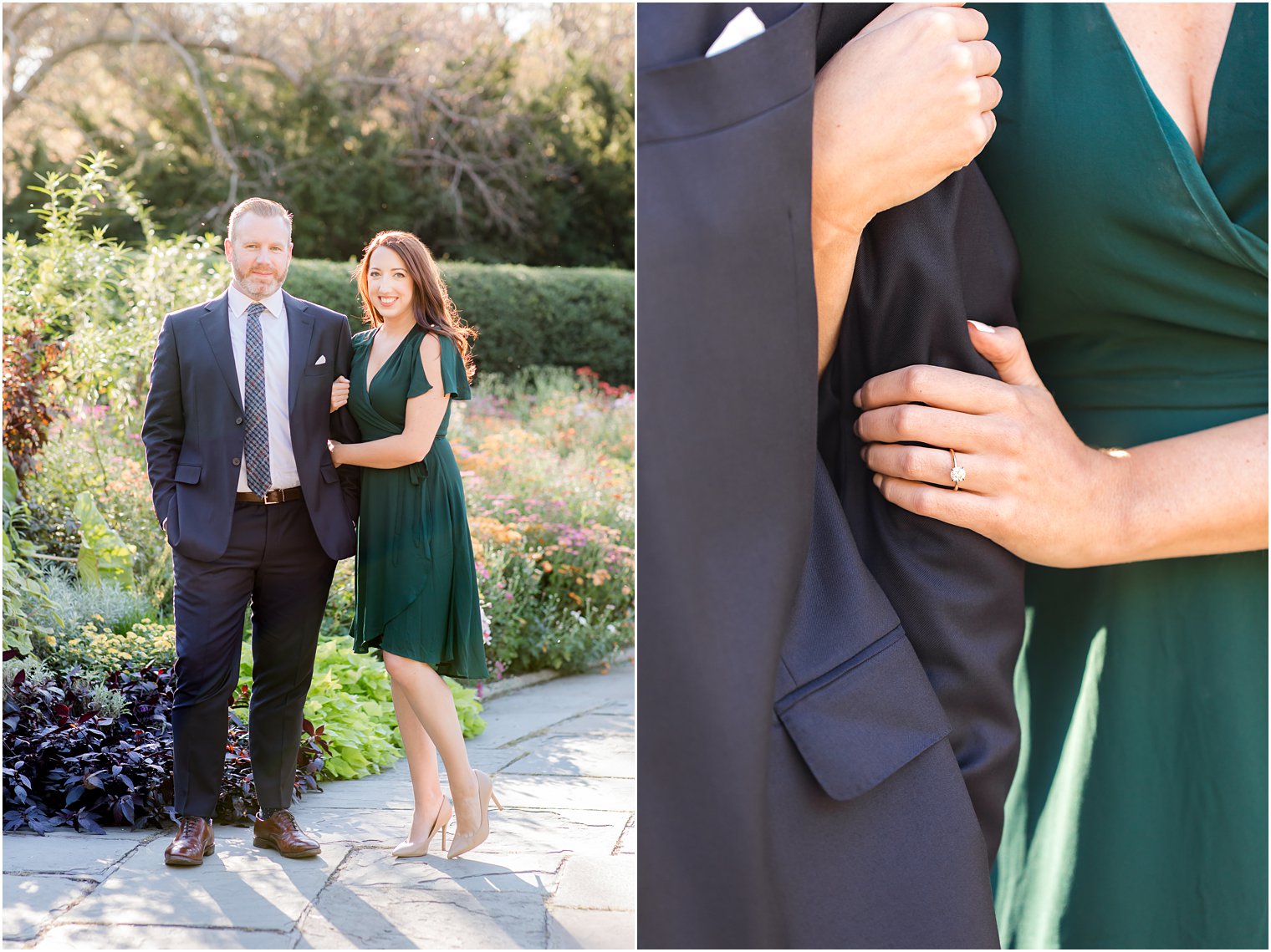 engagement photos at Central Park Conservatory Garden Engagement