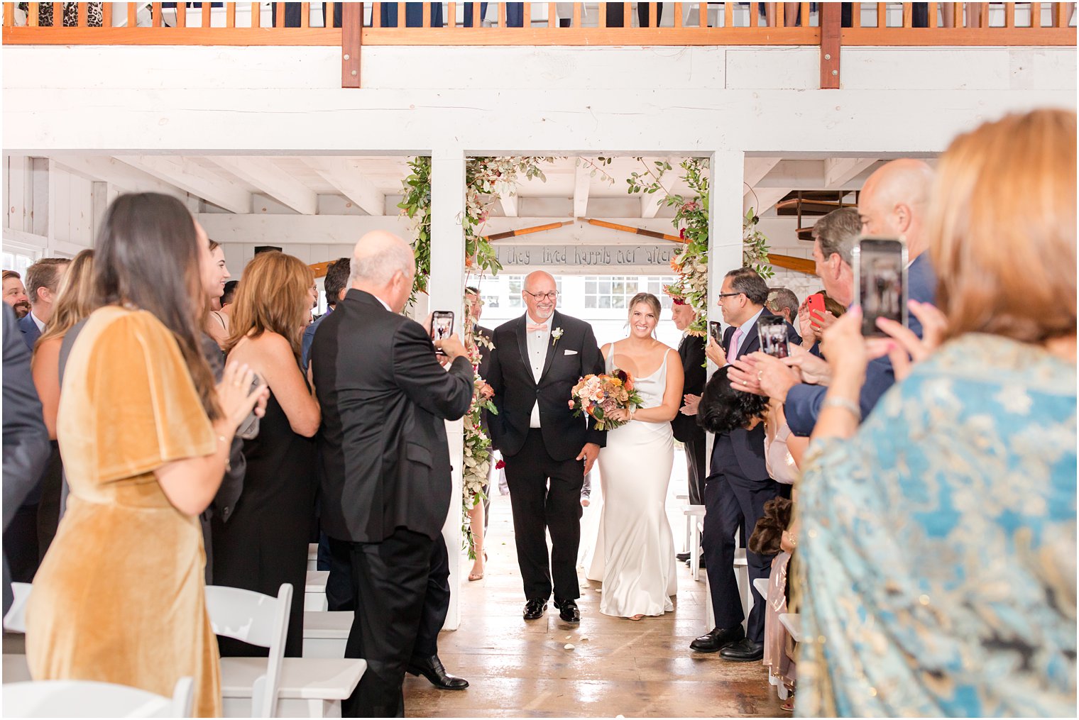 bride walks into wedding ceremony in Manahawkin NJ with dad