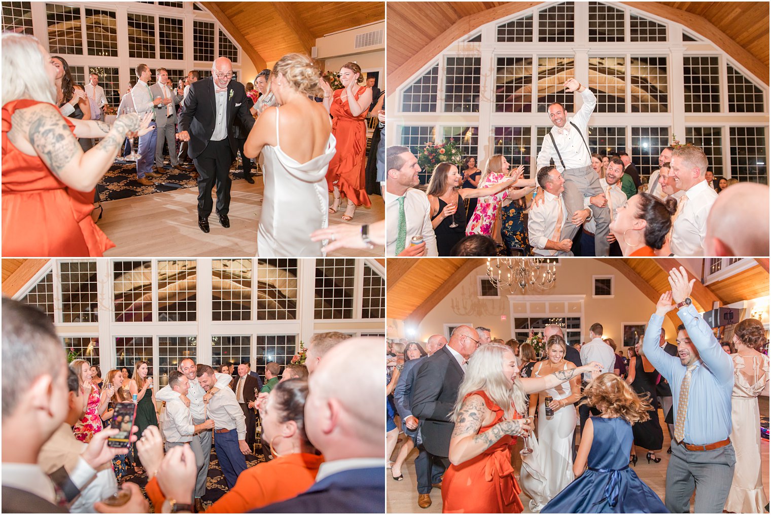 Manahawkin NJ wedding reception dancing during fall wedding