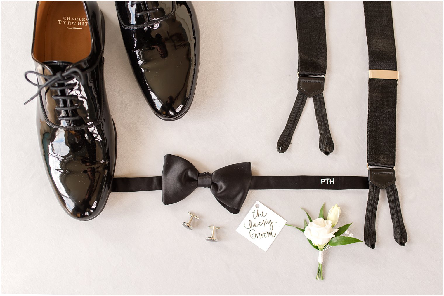 groom's details for fall wedding day at Brant Beach Yacht Club