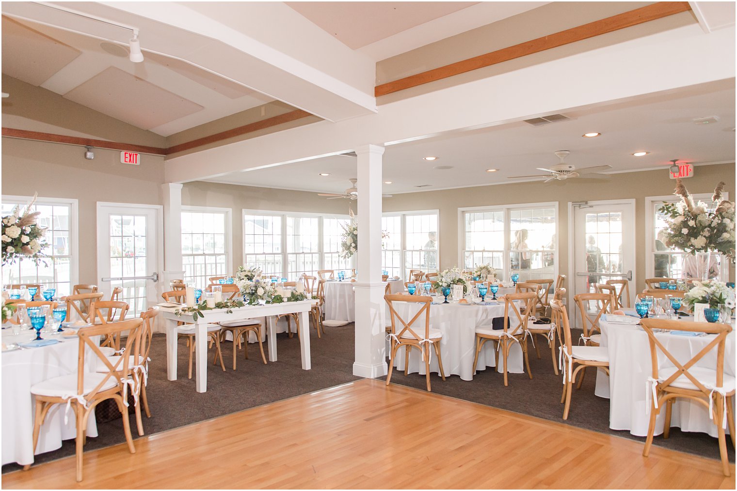 fall Brant Beach Yacht Club wedding reception 