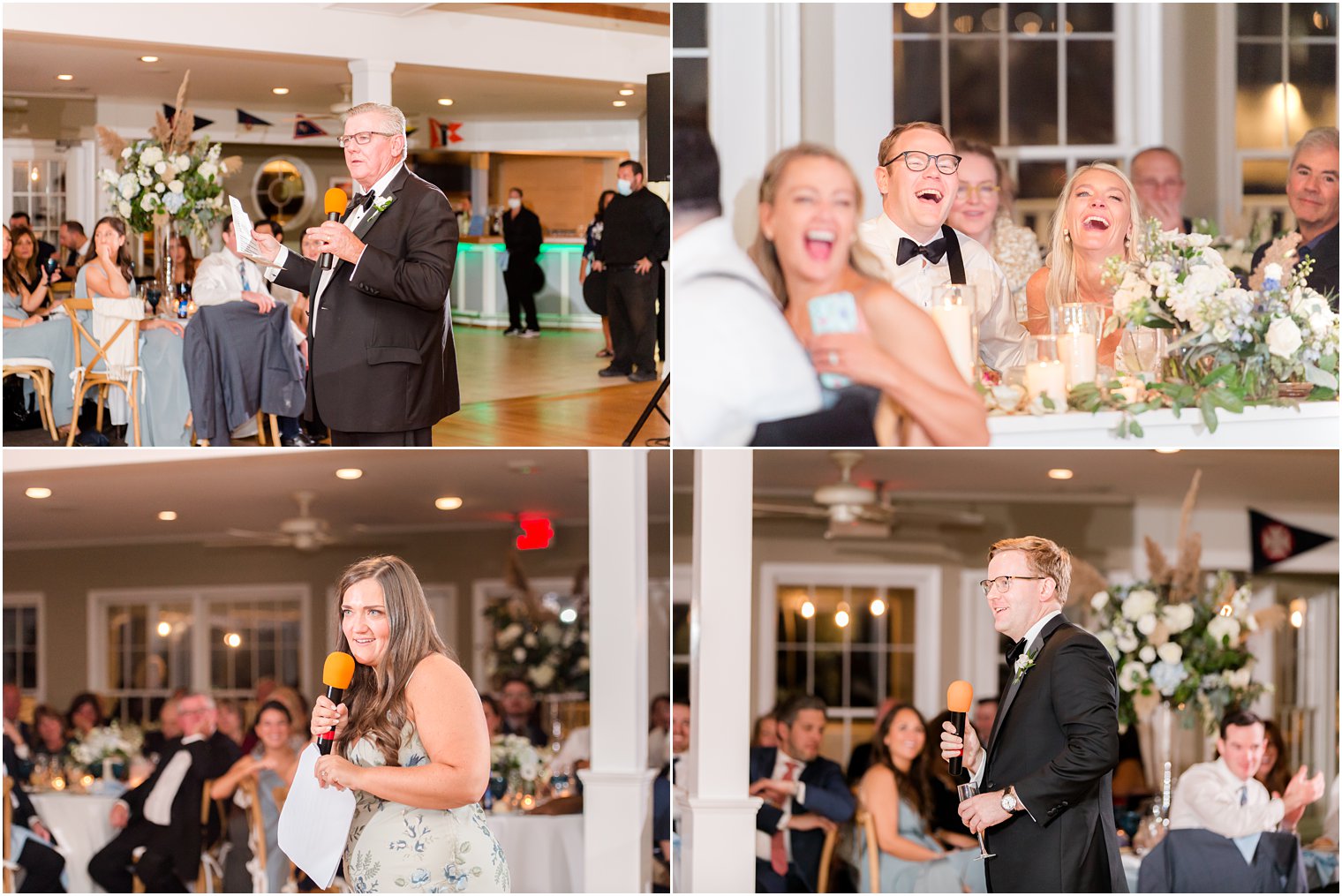 speeches during Long Beach NJ wedding reception 