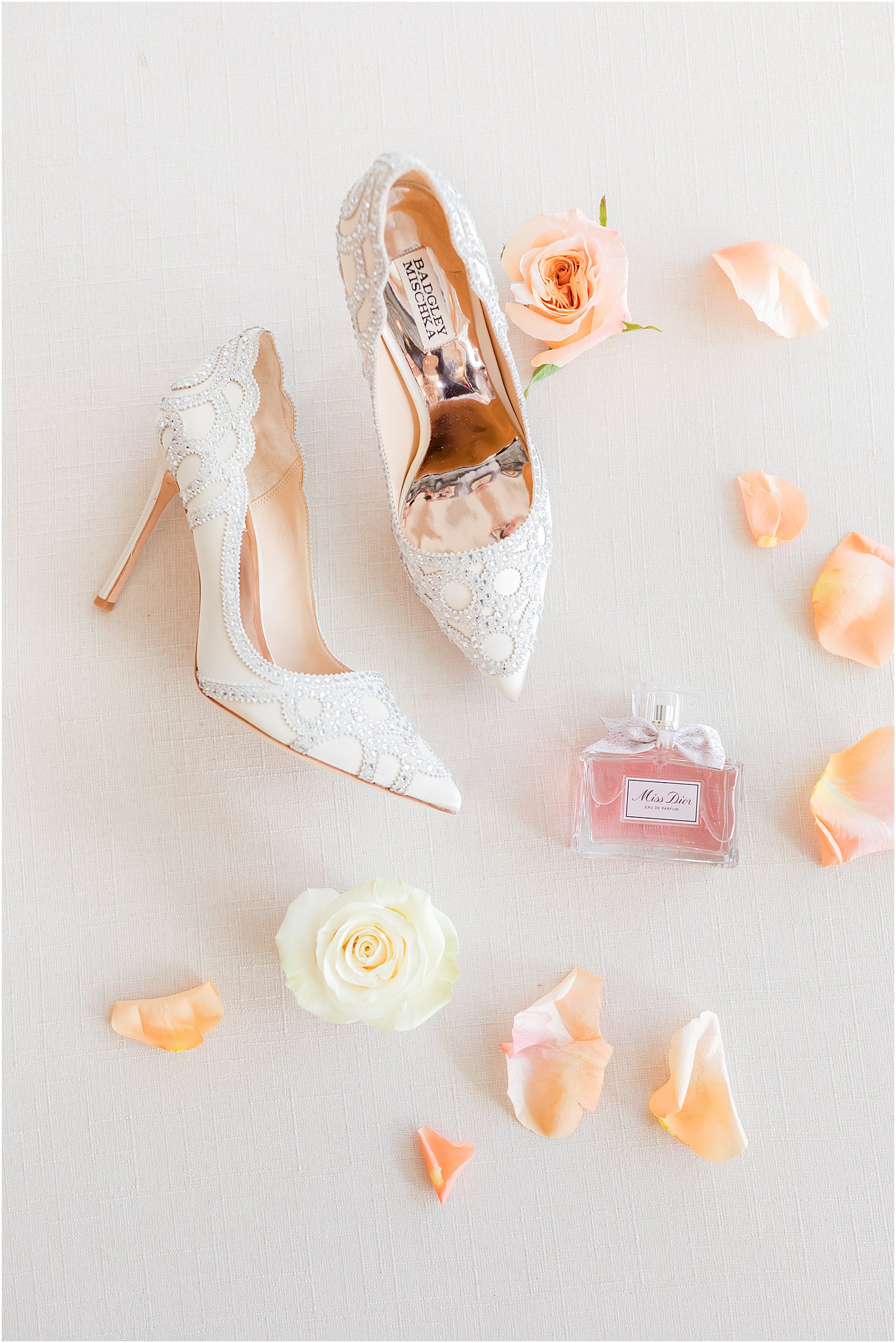 bride's custom shoes for Bear Brook Valley wedding