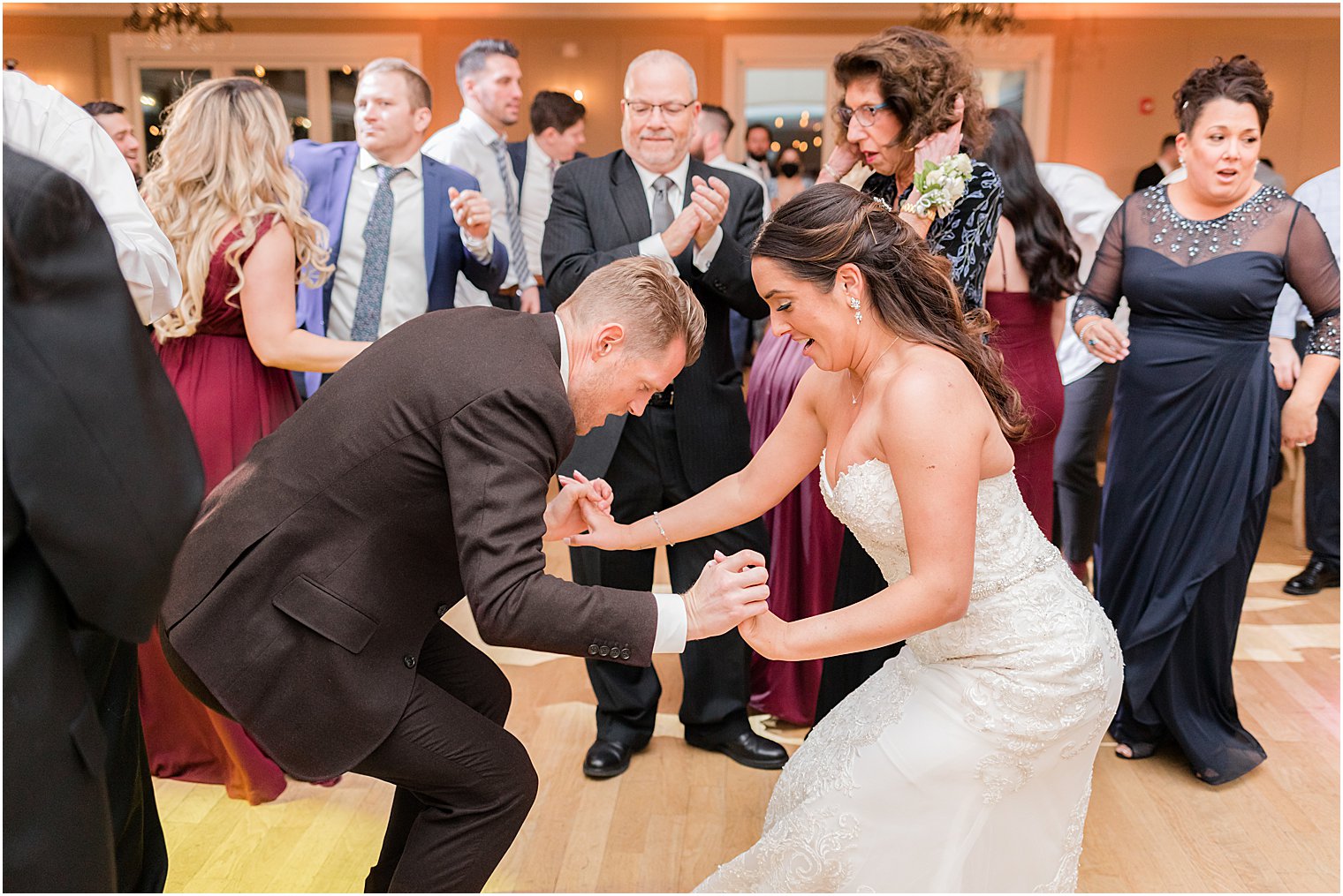 bride and groom dance during NJ wedding reception