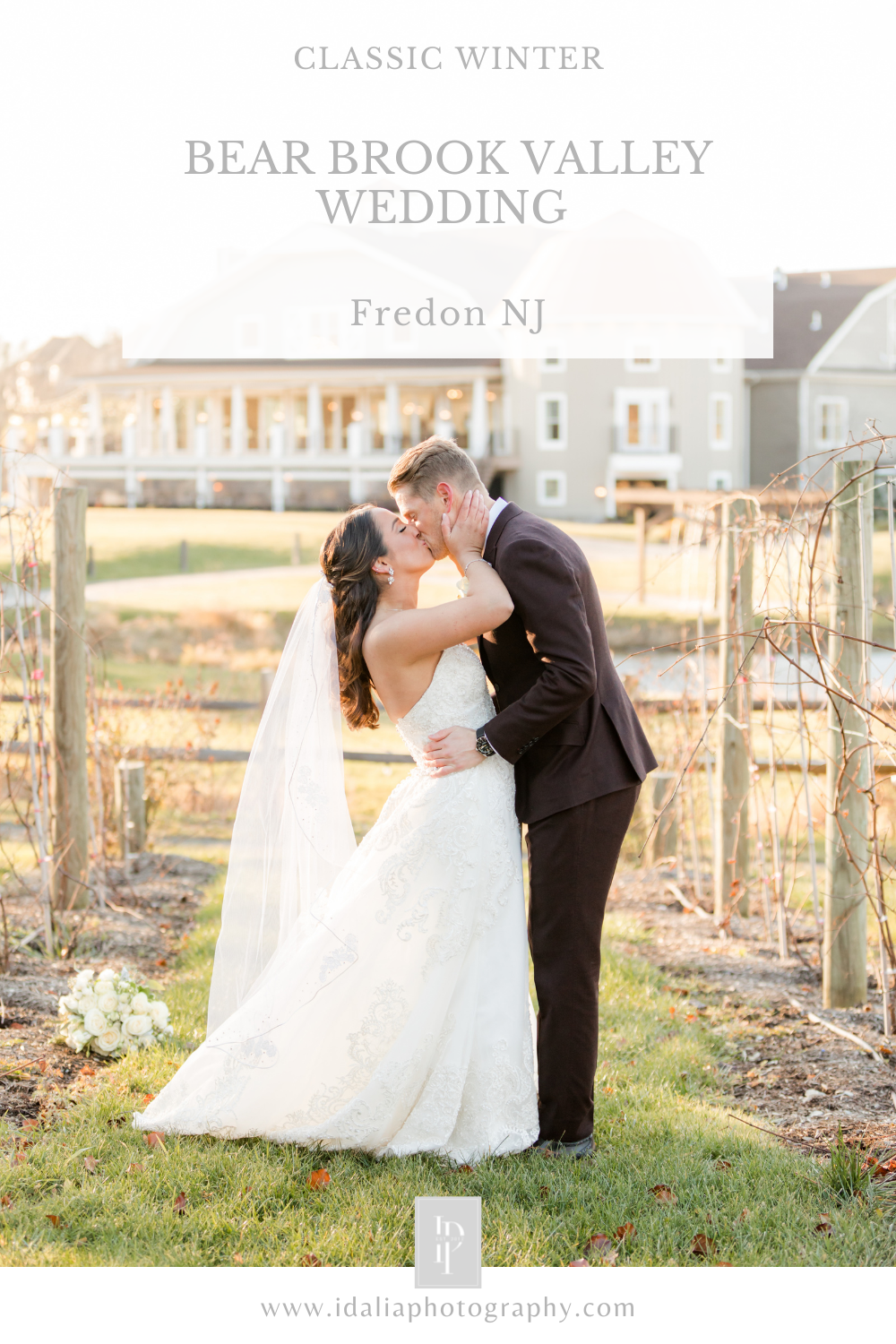 winter Bear Brook Valley wedding photographed by NJ wedding photographer Idalia Photography