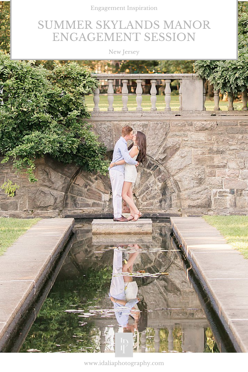 summer Skylands Manor engagement session photographed by Idalia Photography