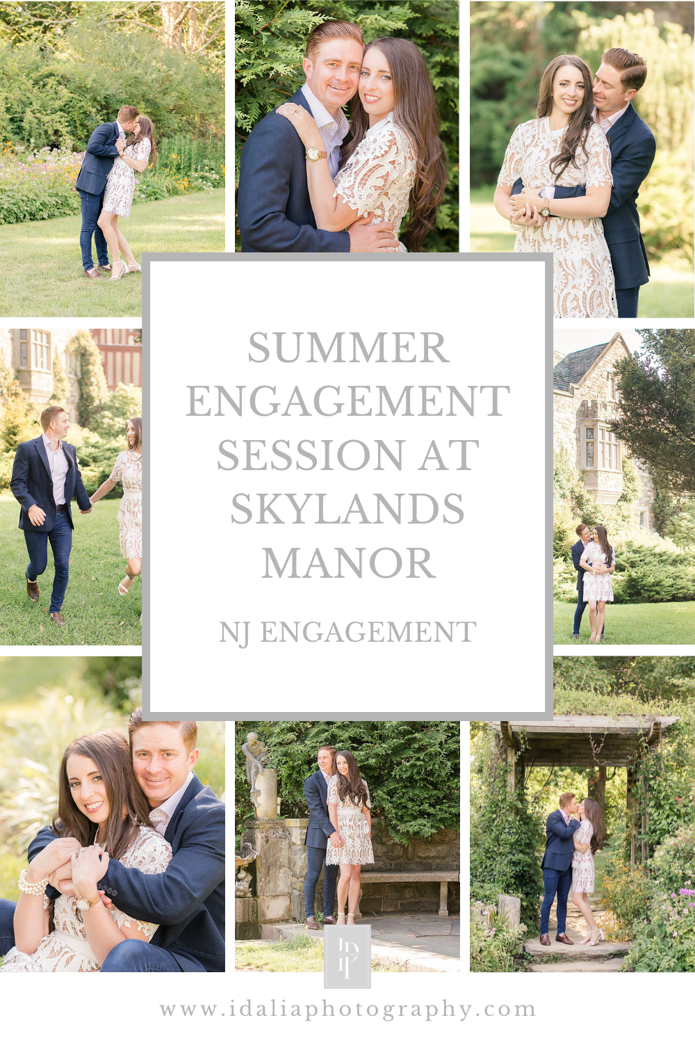 summer Skylands Manor engagement session photographed by Idalia Photography