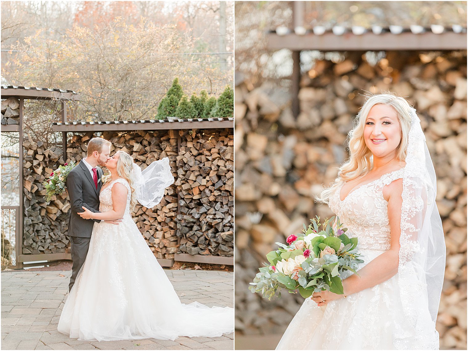 fall wedding portraits in Warren NJ venue