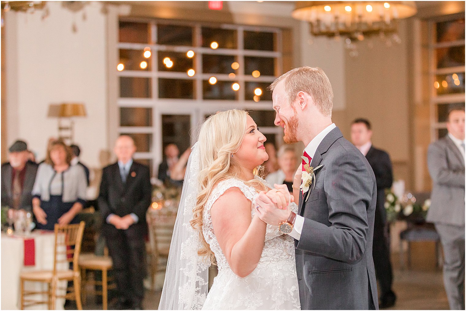 bride and groom have first dance at NJ reception