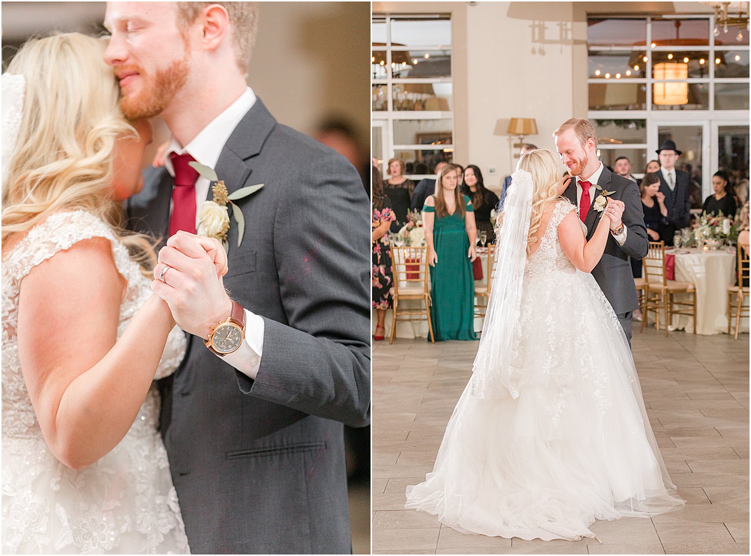 husband and wife have first dance in Warren NJ