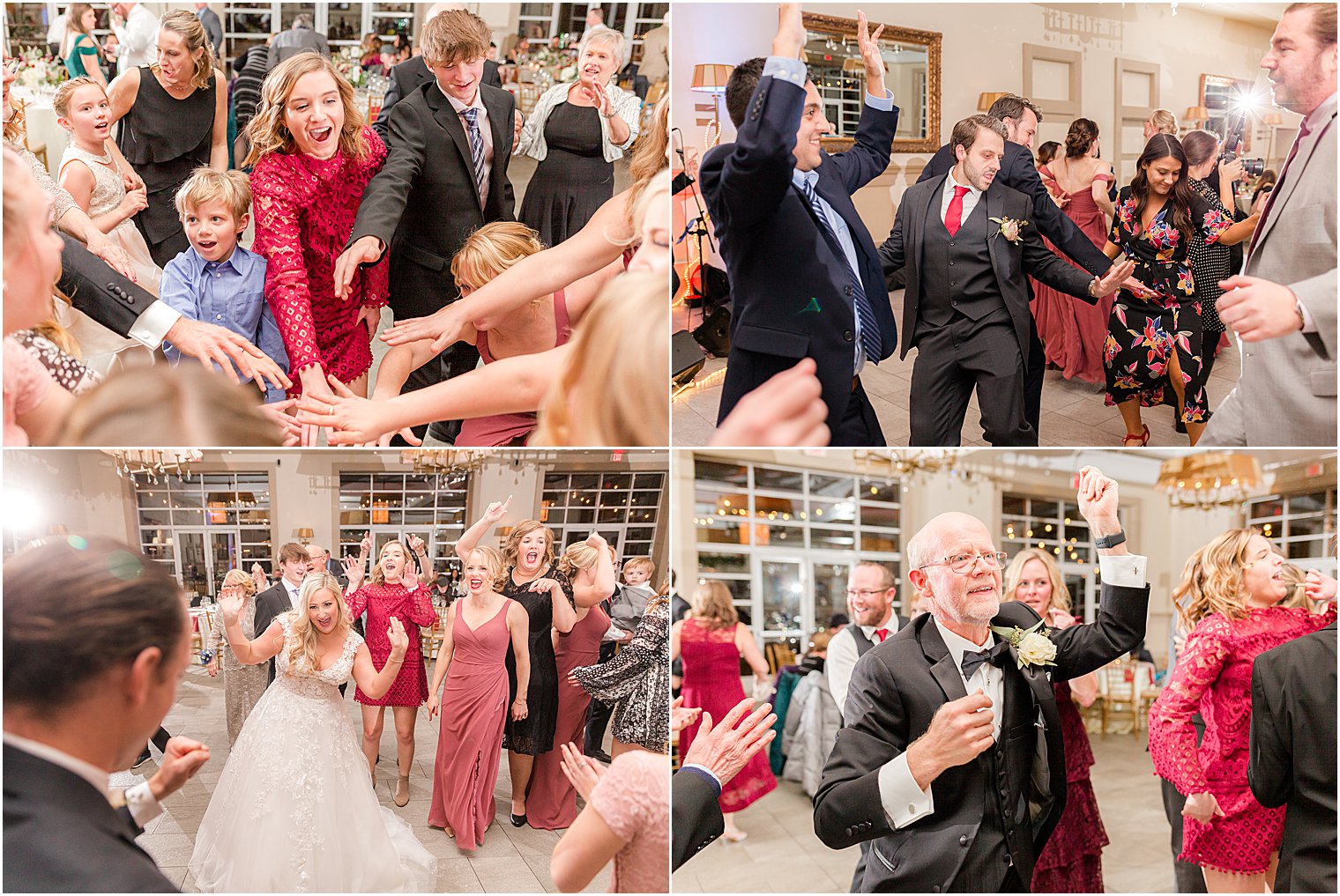 wedding guests dance at Warren NJ wedding reception